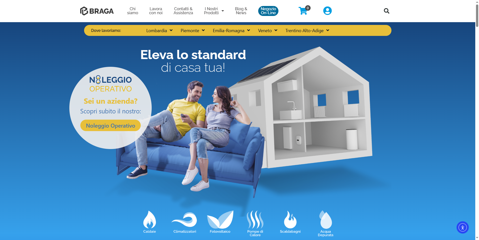 Anteprima del sito web realizzato per Braga